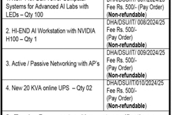 DHA Suffa University Karachi Tender Notice