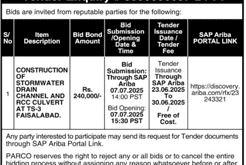 Pak-Arab Refinery Limited Abu Dhabi Tender Notice