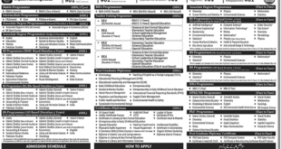 Admission Open in Allama Iqbal Open University Islamabad