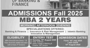 Admission Open in University of the Punjab Lahore