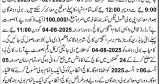 Aitchison College Lahore Tender Notice