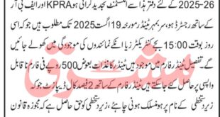 Arciology & Musium KPK Tender Notice