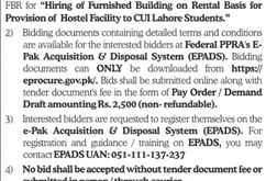 COMSATS University Islamabad Tender Notice