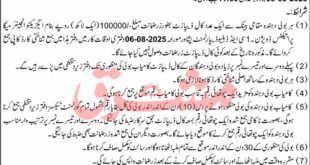 C&W Development Peshawar Tender Notice