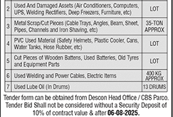 Descon Engineering Limited Lahore Tender Notice