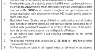 Irrigation Department KPK Tender Notice