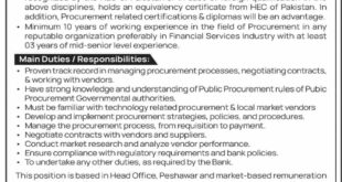 Jobs in Bank of Khyber Peshawar
