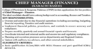 Jobs in College of Physicians & Surgeons Pakistan Karachi