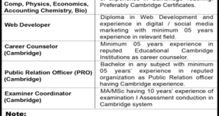 Jobs in Fazaia Inter College Lahore