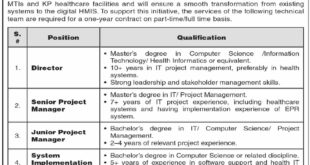Jobs in Medical Teaching Institutions KPK