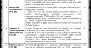 Jobs in Ministry of Climate & Envrionmental Coordinate Islamabad