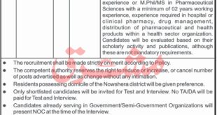 Jobs in Private Sector Organization Nowshera