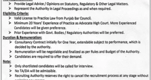 Jobs in Public Sector Organization Lahore