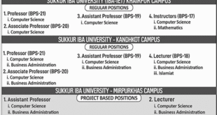 Jobs in Sukkur IBA University