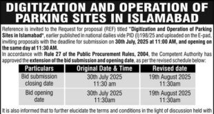 Metropolitan Corporation Islamabad Tender Notice