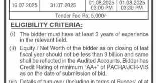 Ned University of Engineering & Technology Karachi Tender Notice