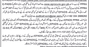 Pakistan International Airlines Tender Notice