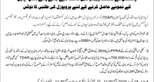 Trade Development Authority of Pakistan Karachi Tender Notice