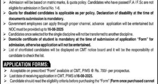 Admission Open in Pakistan Institute of Medical Sciences Islamabad