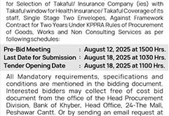 Bank of Khyber Peshawar Tender Notice