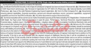 Communication & Works Department KPK Tender Notice