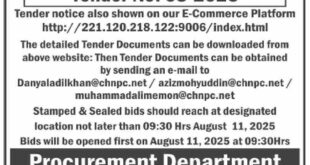 Huangeng Shandong Ruyi Energy Private Limited Tender Notice