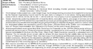 Investment Department Karachi Tender Notice