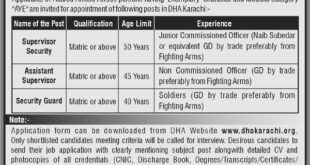 Jobs in Defence Housing Authority Karachi