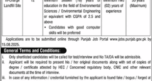 Jobs in Lahore Waste Management Company