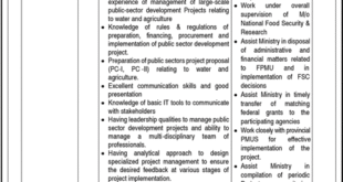 Jobs in Ministry of National Food Security & Research Islamabad