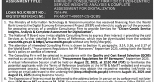 Ministry of Information Technology & Telecommunication Islamabad Tender Notice