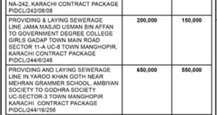 Pakistan Infrastructure Development Company Limited Karachi Tender Notice