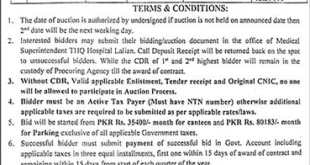 THQ Hospital Lalian Chiniot Tender Notice